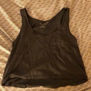 Cropped grey tank